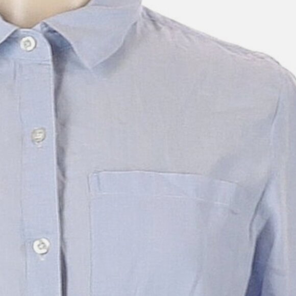 Japna Women Blue Long Sleeve Button-Down Shirt - Picture 3 of 7